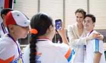  آرام برس : أميرة الياسمين...في زيارة مغاجئة لفريق الاولمبياد السوري الخاص
